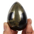 1100 Ct Natural Gold Pyrite Egg Shape Healing Crystal Mineral Gem For Meditation