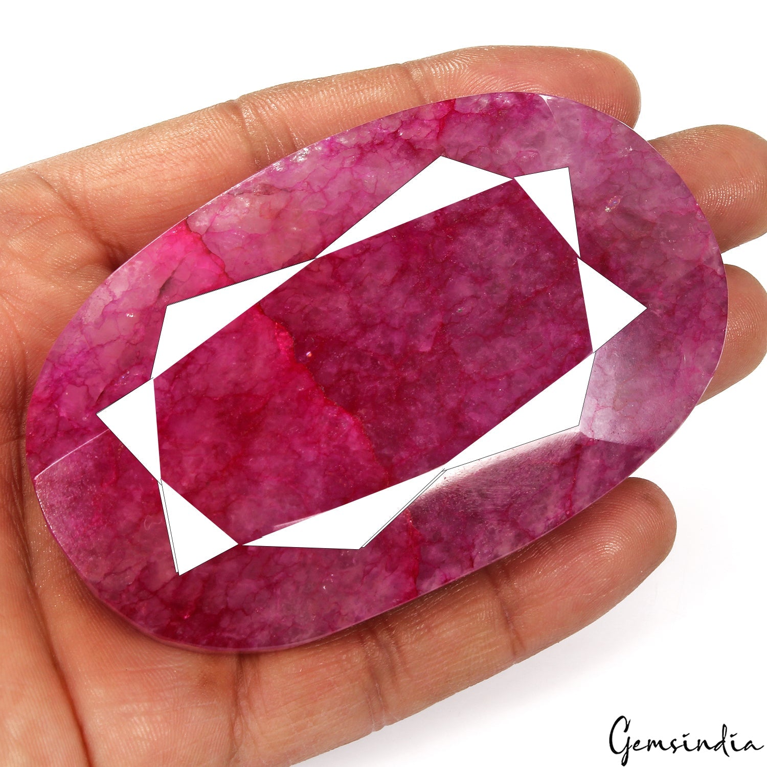 900 Cts Natural Pink Red Quartz Oval Faceted Huge Size Loose Madagascar Gemstone