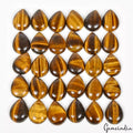 370 Cts/30 Pcs Natural Untreated Bi-Color Tiger Eye Pear Cabochon 20mmx15mm Gems