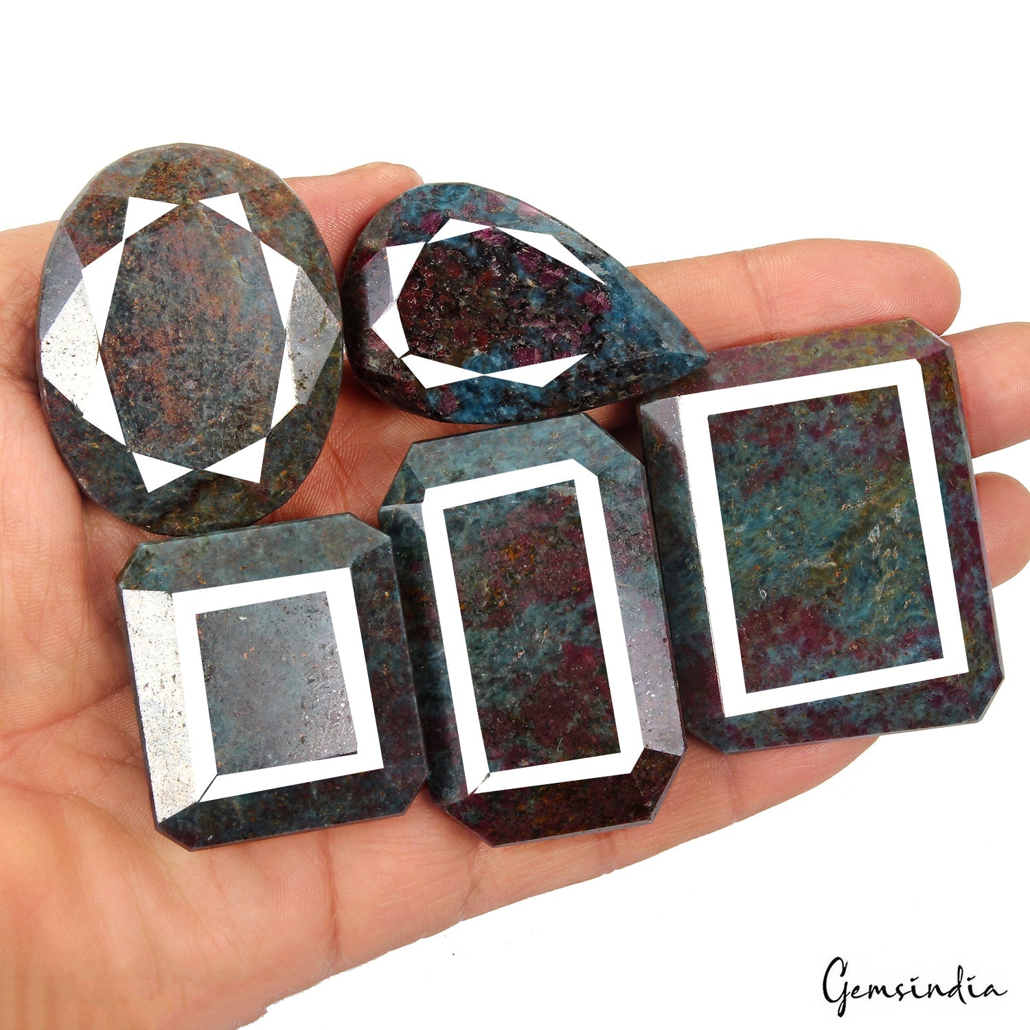 1800 Ct Natural Ruby Kyanite Huge Size Untreated Wholesale Gemstones Lot~5 Pcs