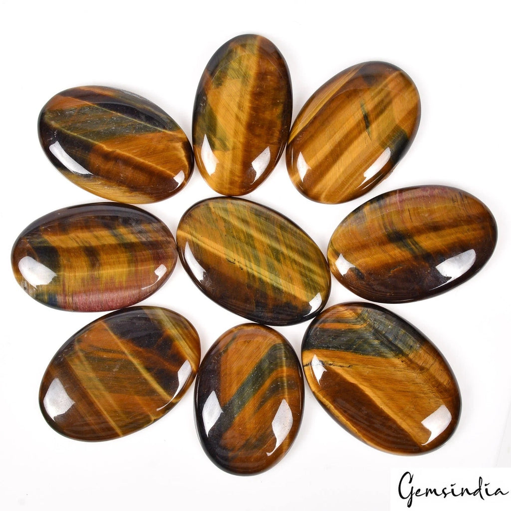 450 Cts/9 Pcs Natural Untreated Blue Pietersite Tiger Eye Oval Cab Loose Gems