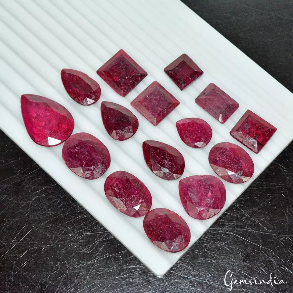 Ruby Loose Gemstone, Red — 17mm to 37mm, 610 Ct, Madagascar