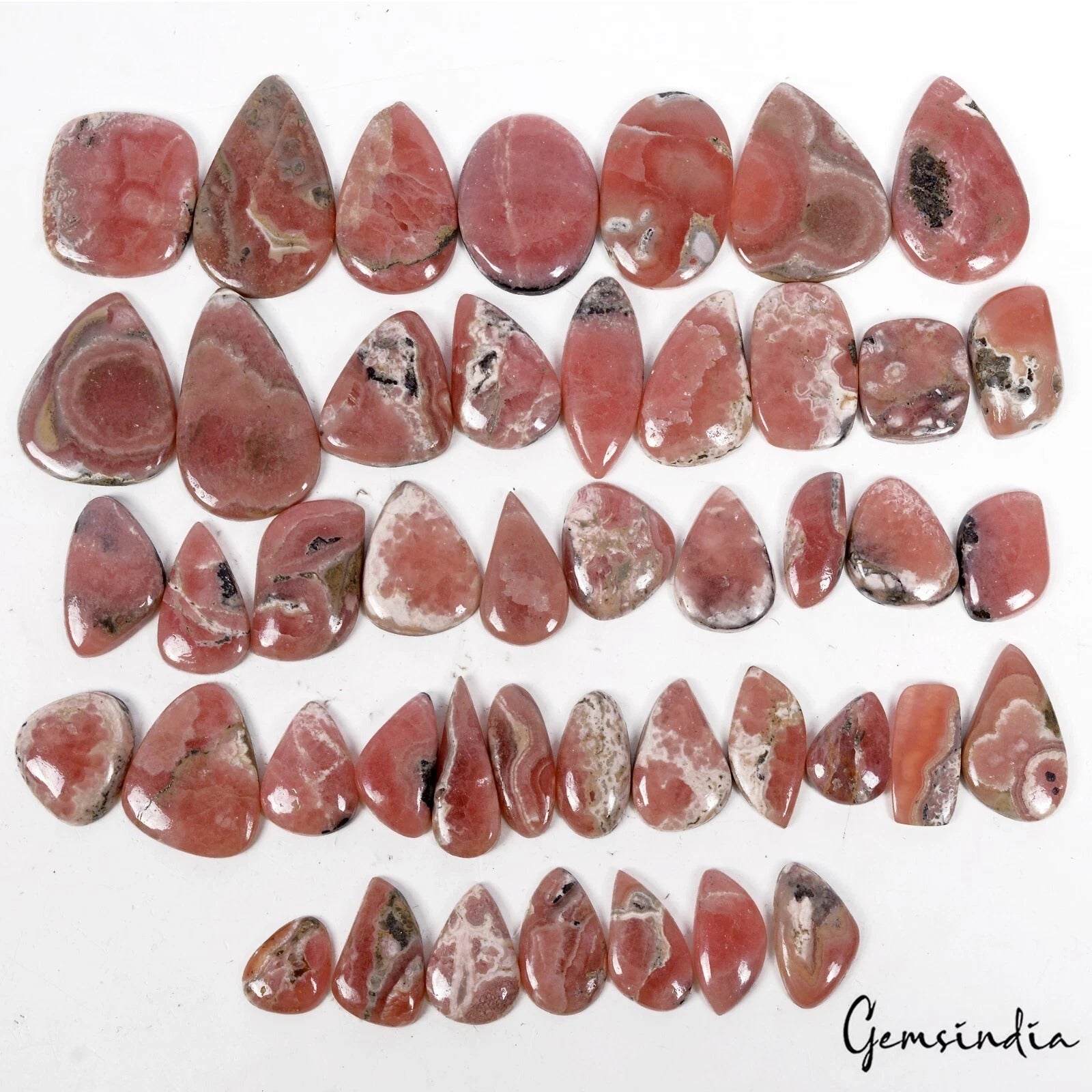 Natural Red Pink Rhodochrosite Mix Cabochon Designer Argentina Gemstones~1370 Ct