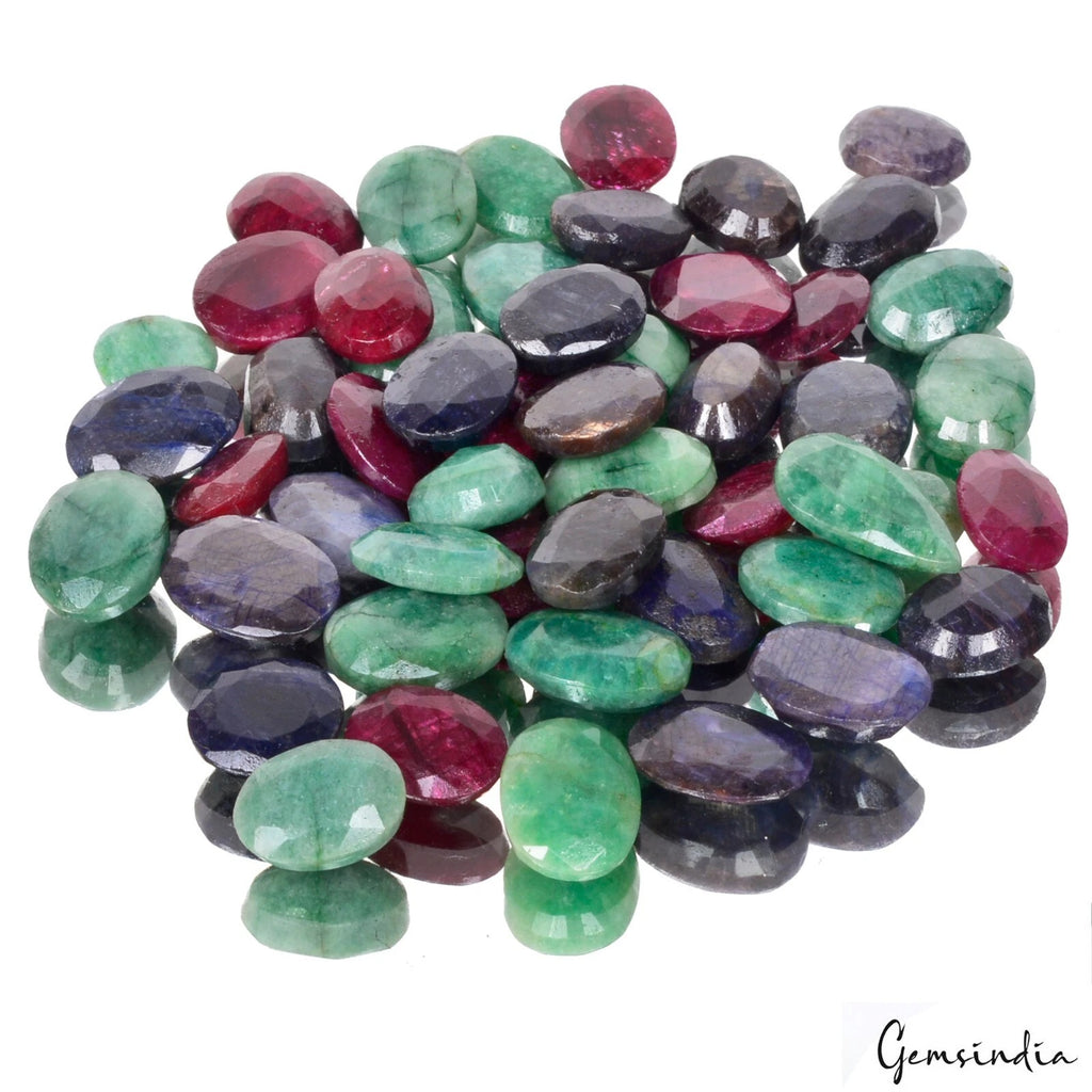 Ruby Lot, Loose Gemstone, Color Enhanced — 51 Pieces, 12mm to 21mm, 620 Ct
