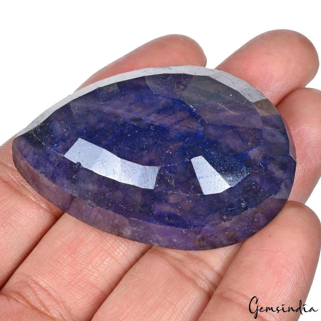 Blue Sapphire Loose Gemstone, Color Enhanced — 54x37x18 mm, 365 Ct, Africa