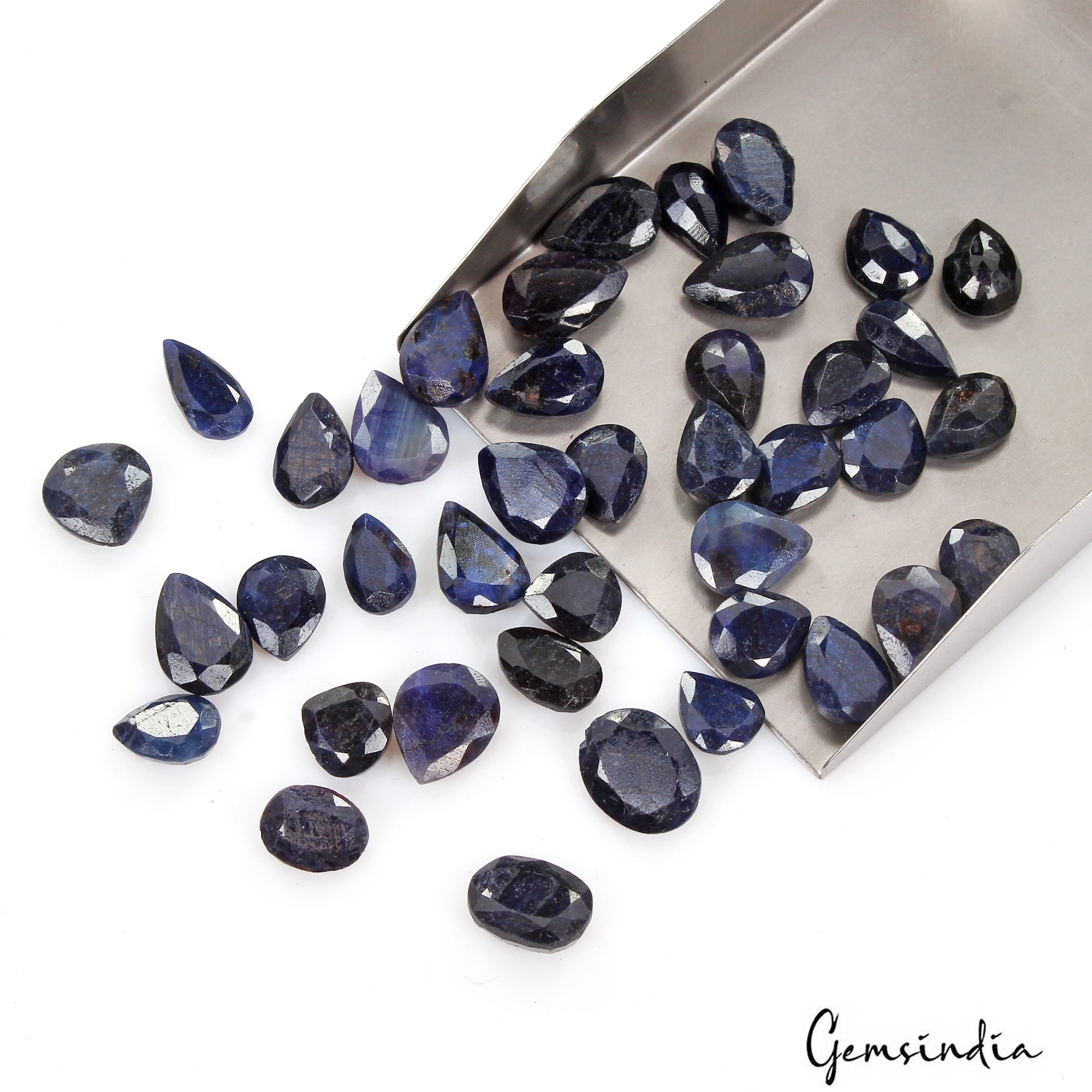 250.00 Ct Natural Blue Sapphire Mix Faceted Loose Ring Size Gemstone Lot 40 Pc