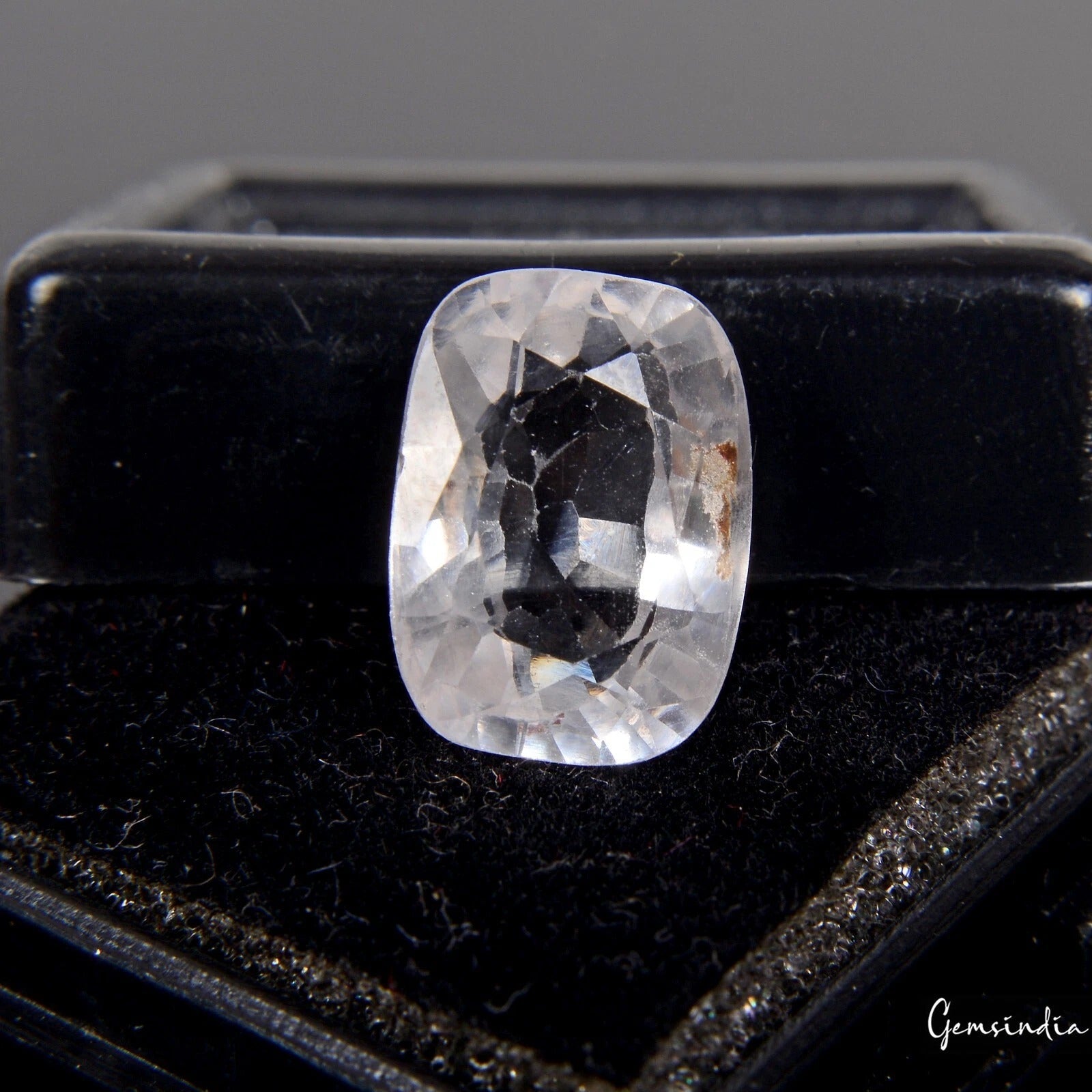 8.20 Ct Natural Untreated White Topaz Cushion Cut Faceted Certified Loose Gems