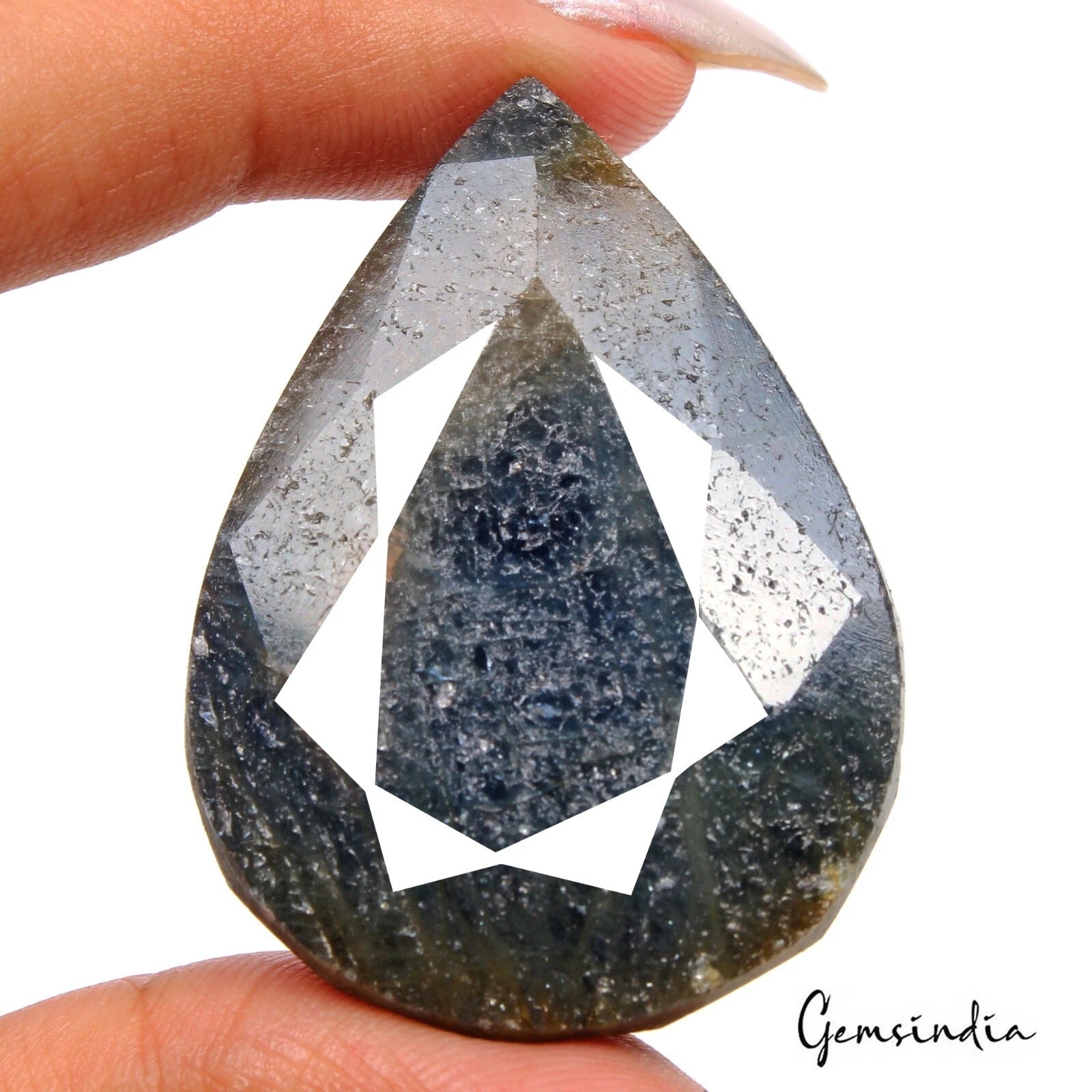 Blue Sapphire Loose Gemstone, Untreated — 42 x 30 x 16mm, 191.30 Ct, Madagascar