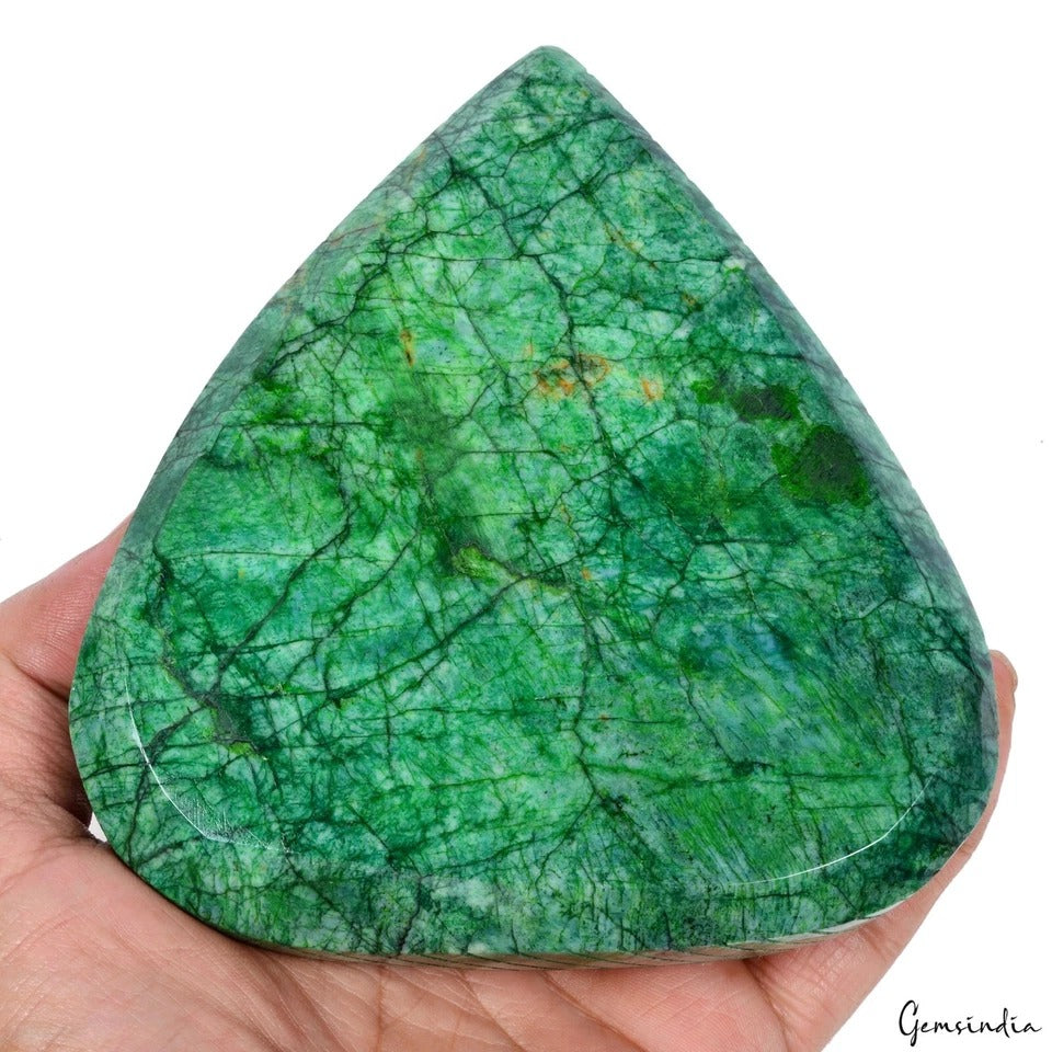 Certified 3960 Ct Natural Brazilian Emerald Floral Carving Earth Mined Gemstone