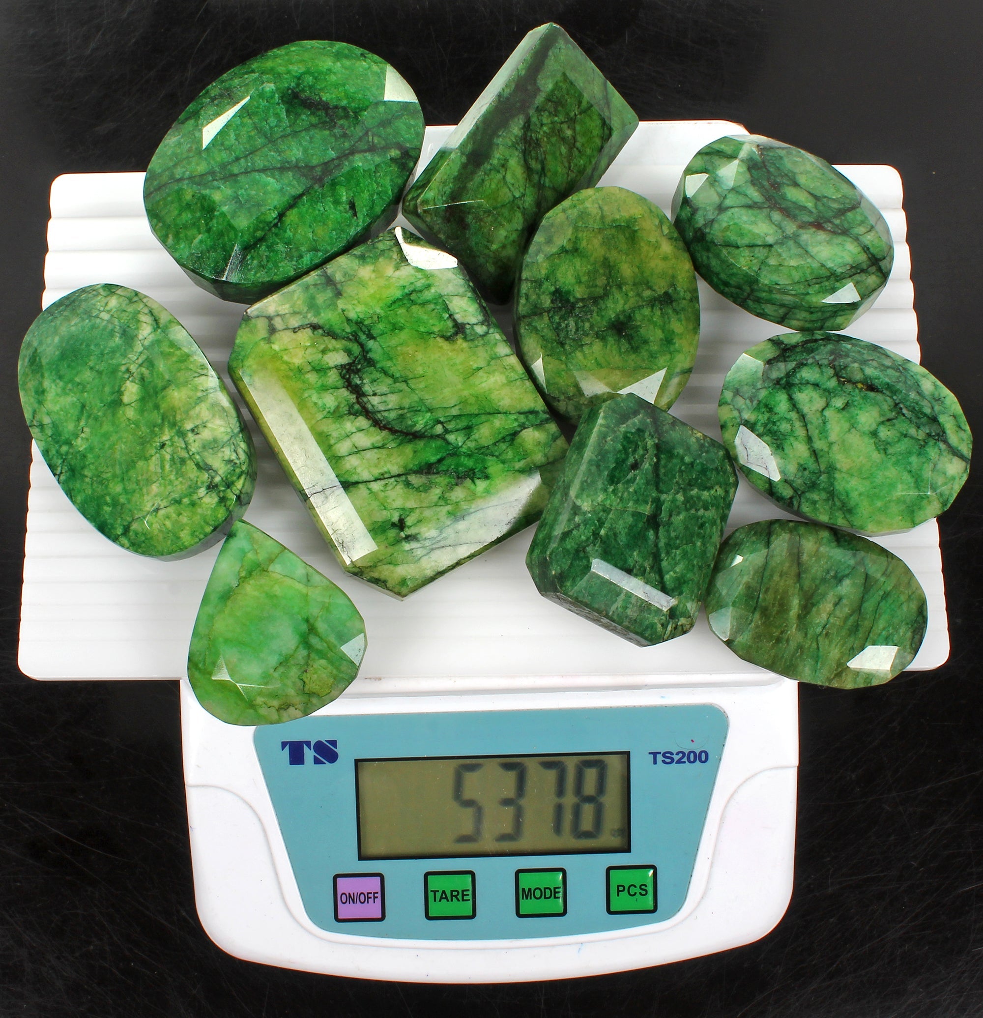 5350 Ct Natural Green Emerald From Brazil Loose 45-57mm Mix Cut Gemstones Lot