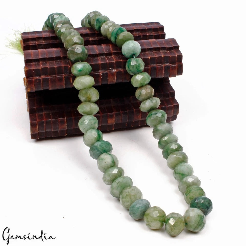 Emerald Beaded Strand, Green — 10mm to 15mm, 720 Ct, Brazil