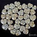 33 Pcs Natural Dalmation Jasper 23-33mm Heart Shape Loose Cabochon Gems 2500 Cts