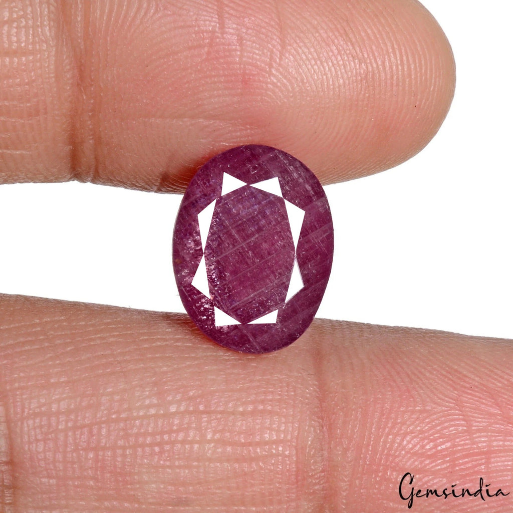Natural Red Heated Ruby Oval Cut Faceted Ring Size Gems From Mozambique 8.60 Cts