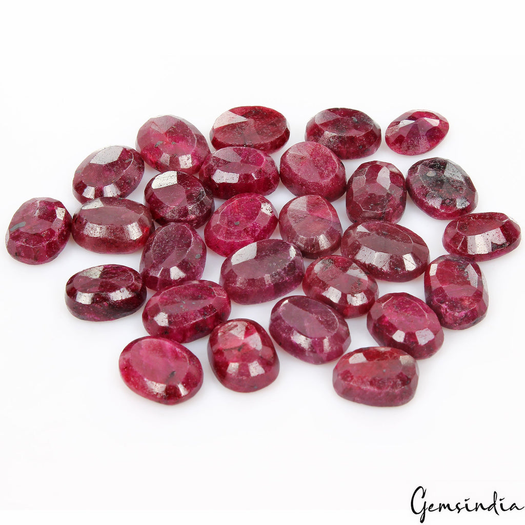 560 Cts/27 Pcs Natural Madagascar Red Ruby Oval  Cut Loose Gemstones For Jewelry