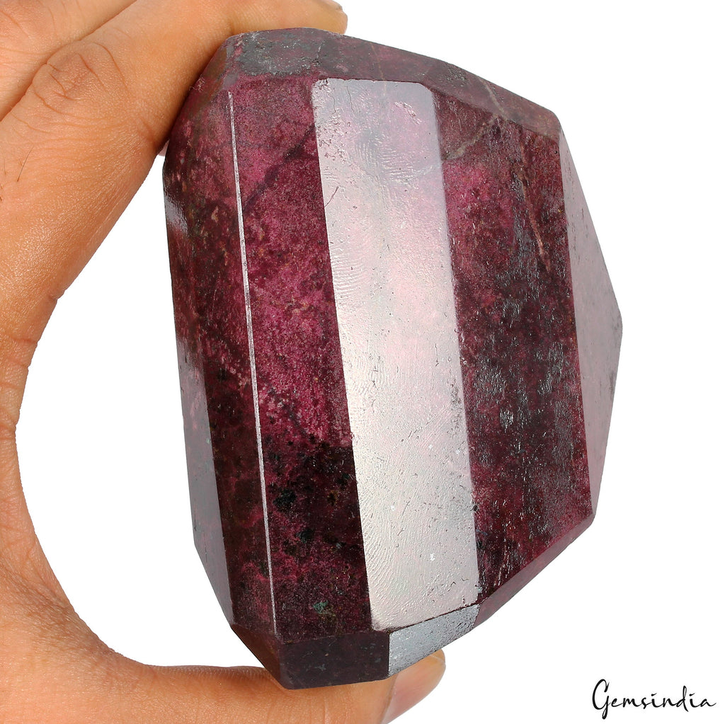 1.3 Kg Natural Untreated Dark Red Ruby Octagon Cut Loose Huge Earthmind Gemstone
