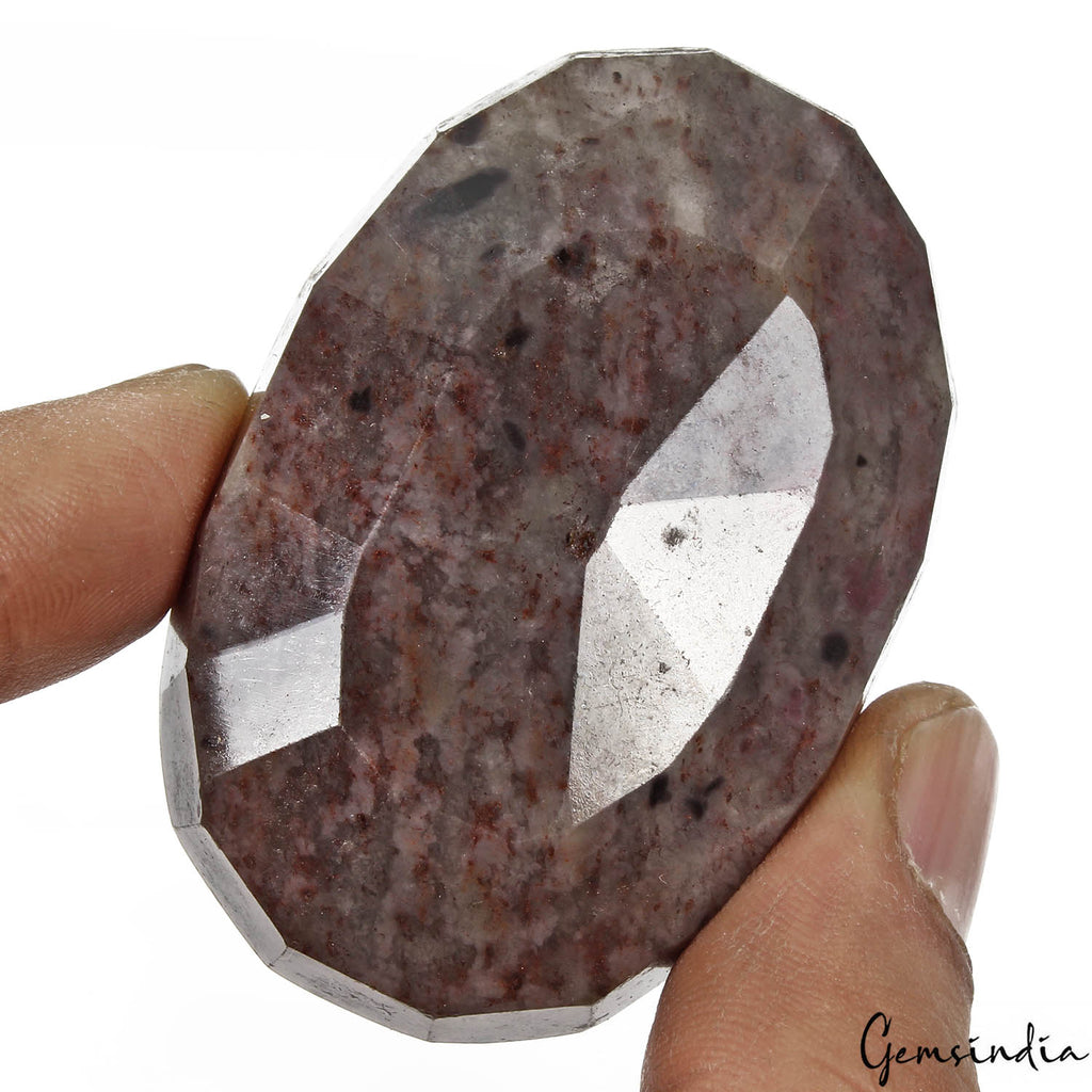 520 Ct Natural Untreated Red Pink Ruby In Matrix Oval Faceted Earth Mined Gems