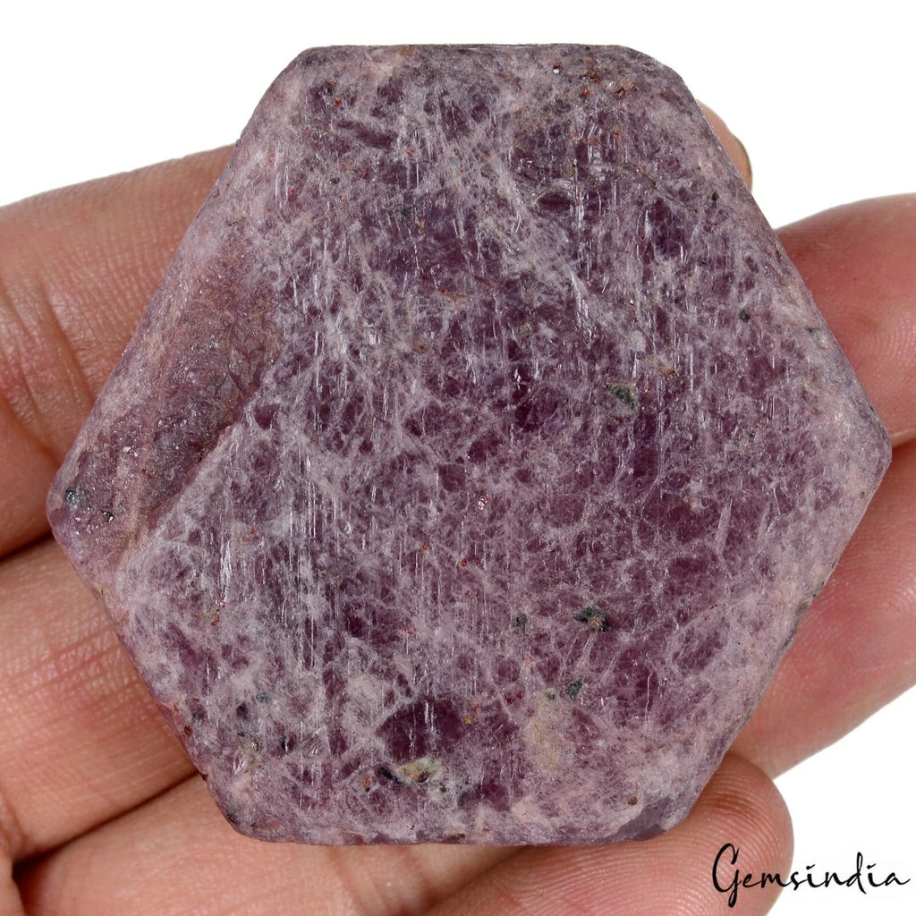 600 Ct Natural Red Ruby Hexagon Cut Rough Uncut Corundum Earth Mined Loose Gems