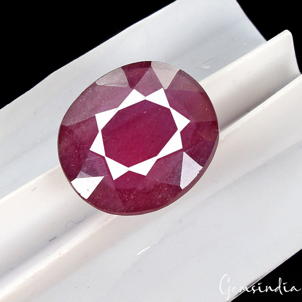 Ruby Oval Cut Loose Mozambique Gemstone 15x13x5mm - 11.70 Cts AAA+ Certified