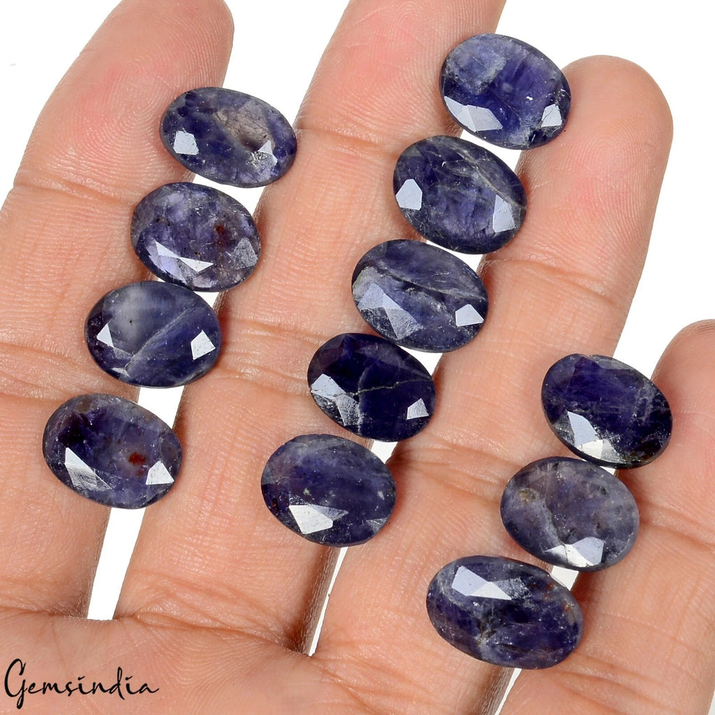 Iolite Lot, Loose Gemstone, Untreated, Blue — 12 Pieces, 13mm to 15mm, 73.20 Ct, Madagascar