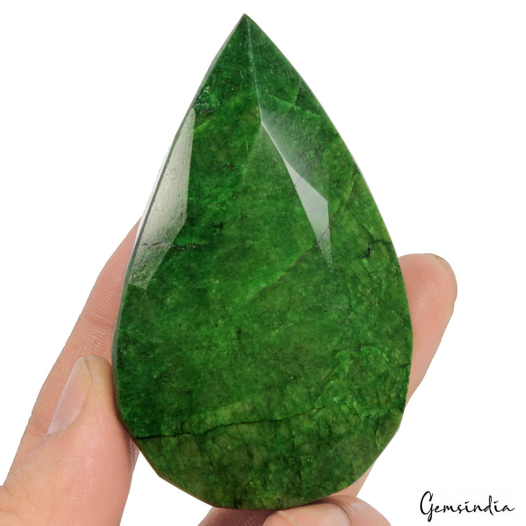 870 Ct Natural Green Brazilian Emerald Pear Cut Faceted Earth Mined Huge Gems
