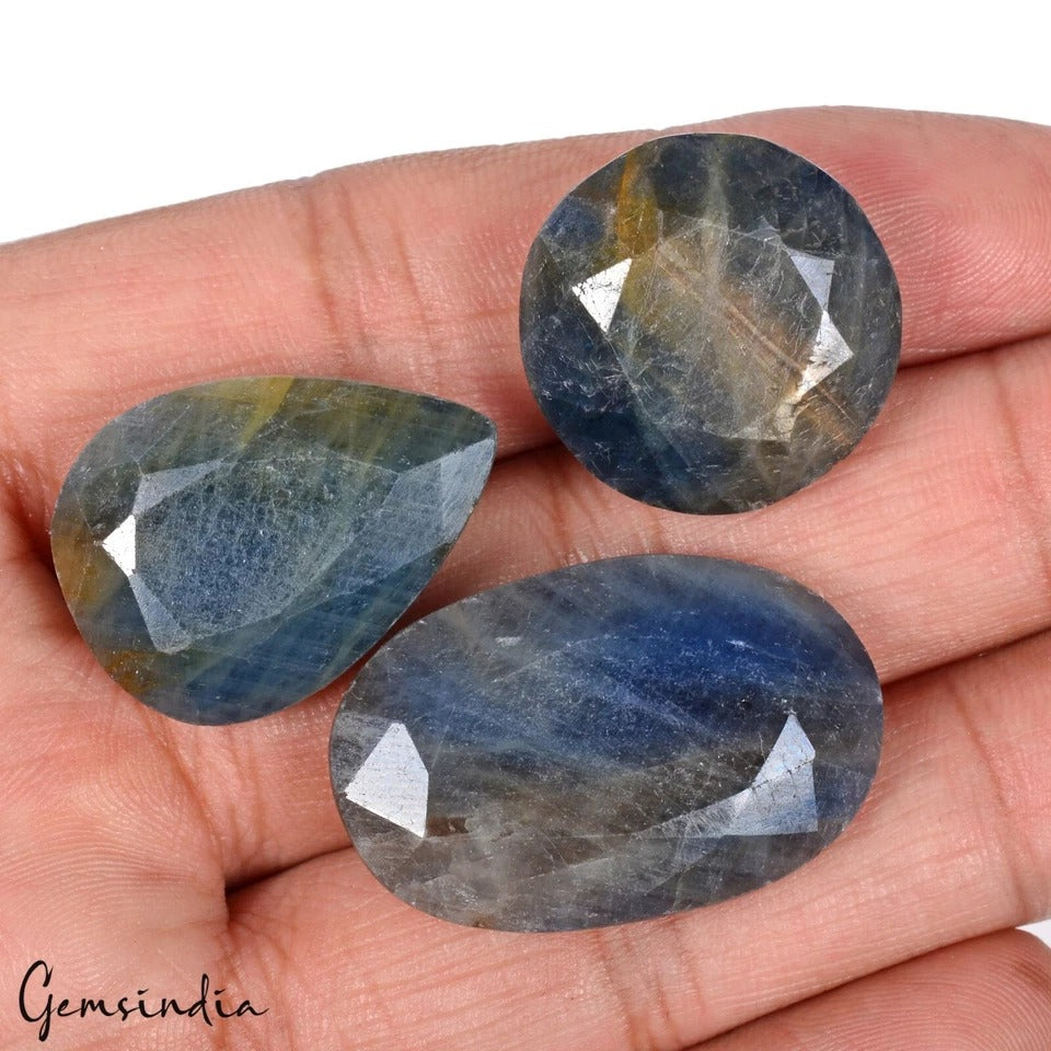 Certified 165.40 Ct Natural Untreated Blue Sapphire 21mm-31mm Pendant Size Gems