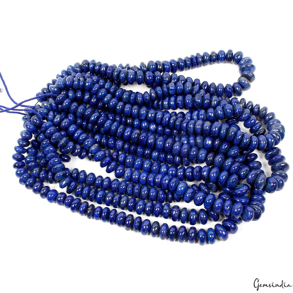 HUGE 8 Strands Lot 5600 Ct Blue Lapis Lazuli Rondelle Gemstone Loose Beads 18"