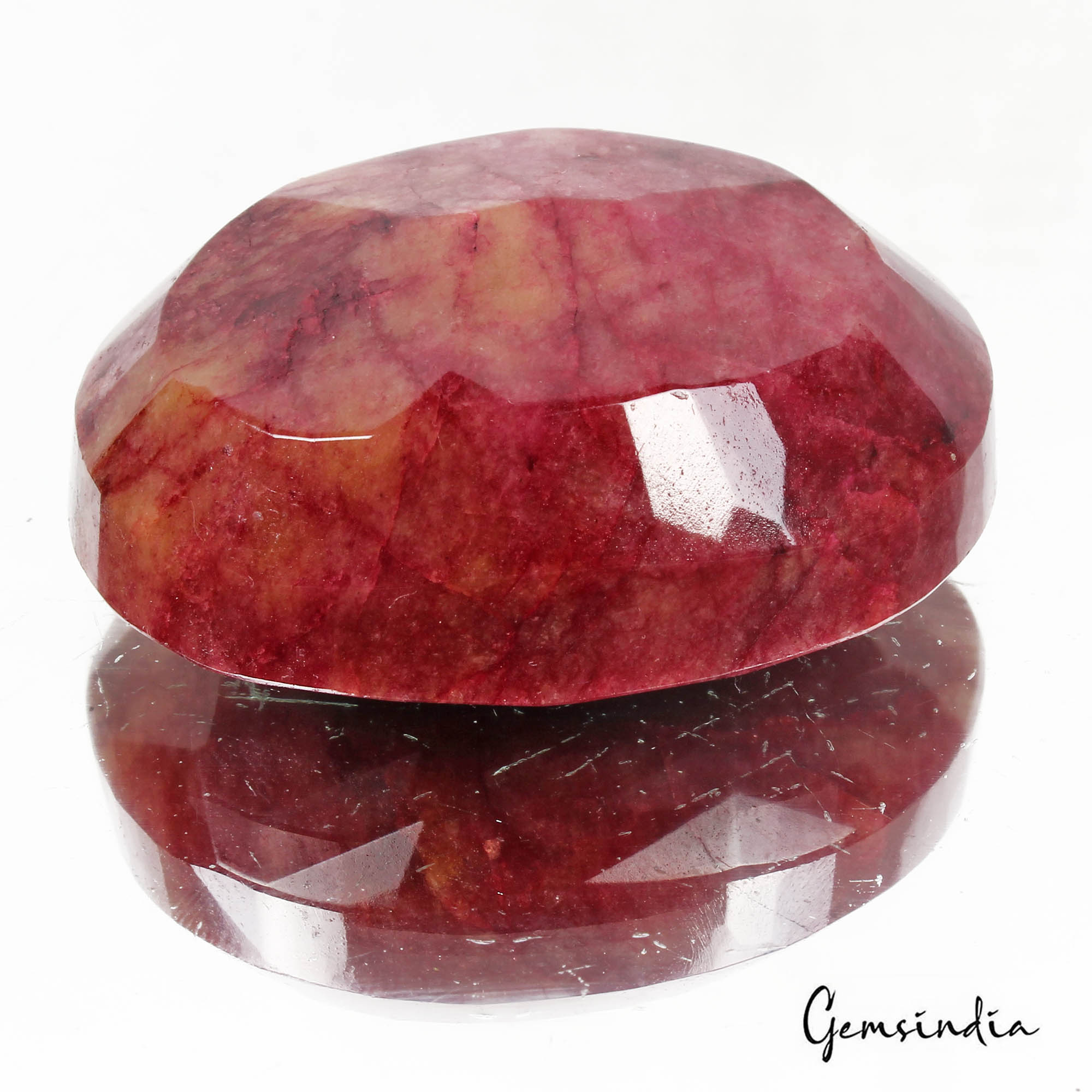 300 Ct Natural Red USA Beryl Bixbite Oval Faceted Cut Loose Earth Mined Huge Gem