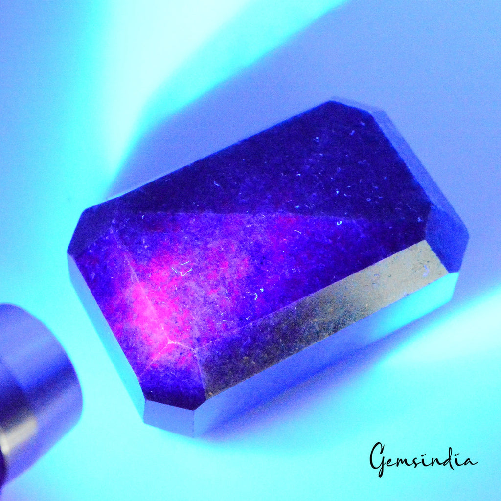 1580 Cts Natural Untreated Red Blue Ruby Kyanite Octagon Cut Loose Huge Gemstone