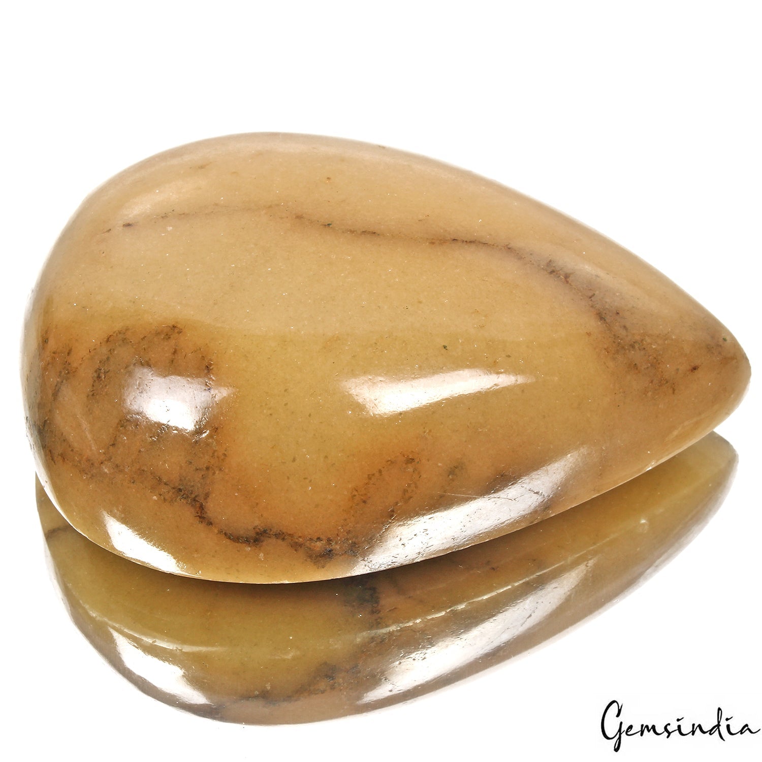 1600 Cts Natural Untreated Yellow Aventurine Pear Cab Loose Huge Earth Mined Gem