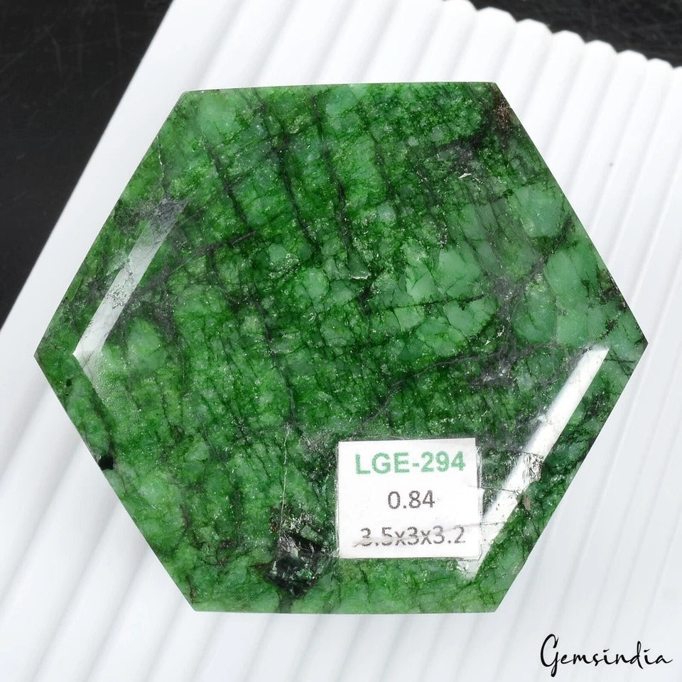 4200 Ct. Natural Nice Green Emerald Huge Size Hexagon Cut Museum Size Gemstone