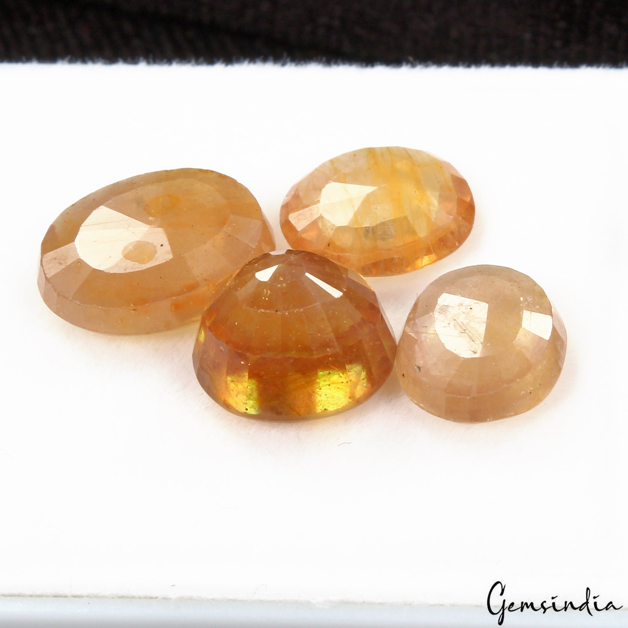 19.40 Ct/4 Pcs Natural Pink & Yellow Ceylon Sapphire(Pukhraj)Oval Gems For Rings
