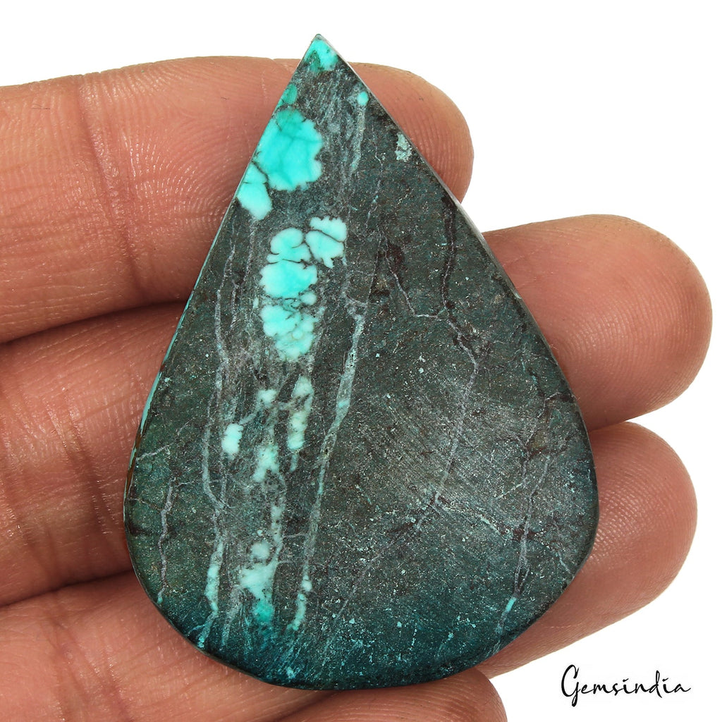 82.70 Ct Natural Arizona Blue Turquoise Pear Cab Loose Gems From United State