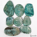 Turquoise Lot, Cabochon, Color Enhanced, Blue — 8 Pieces, 40mm to 73mm, 1100 Ct