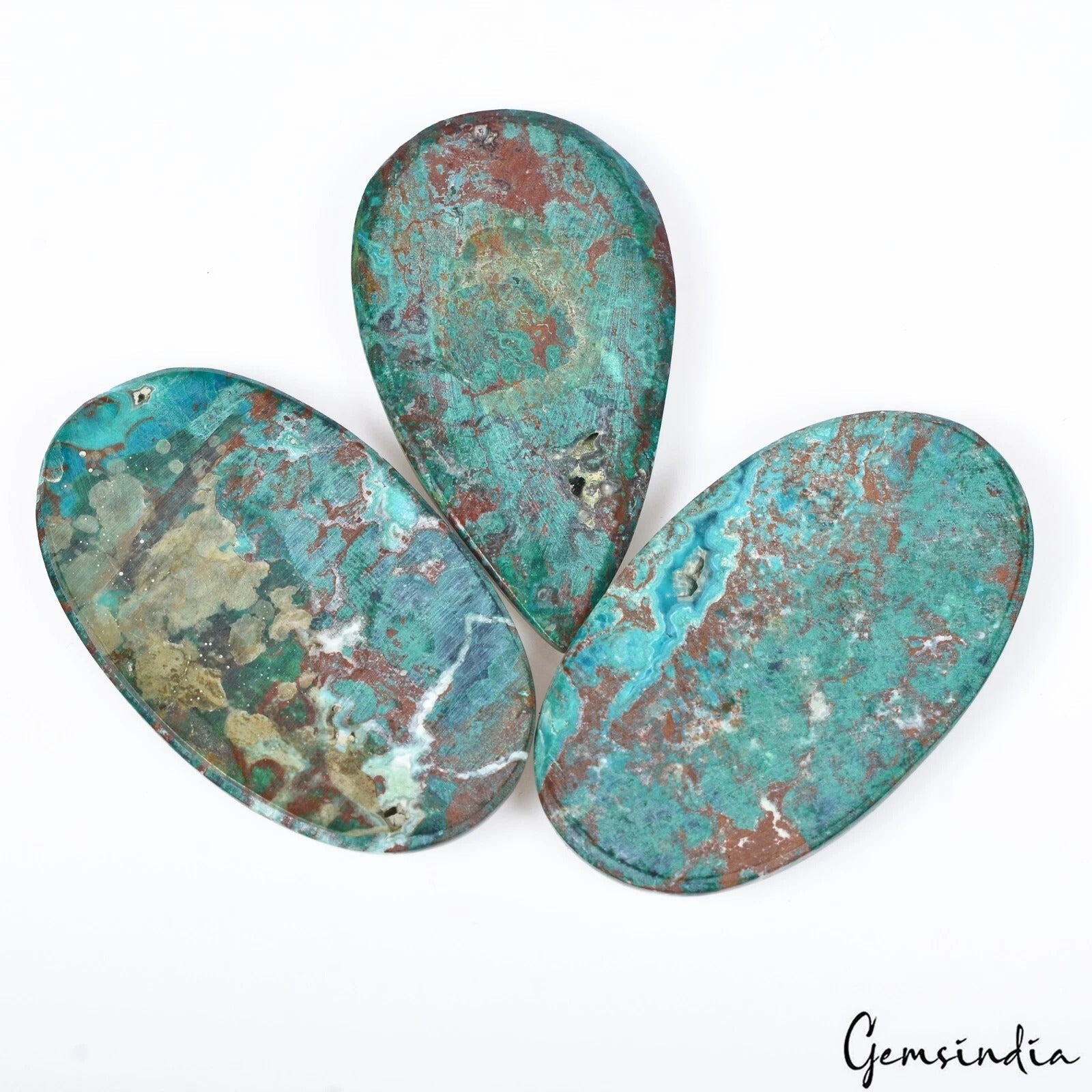 Natural Azurite Chrysocolla Mix Cabochon High Grade Loose Gemstones~ 159.70 Cts