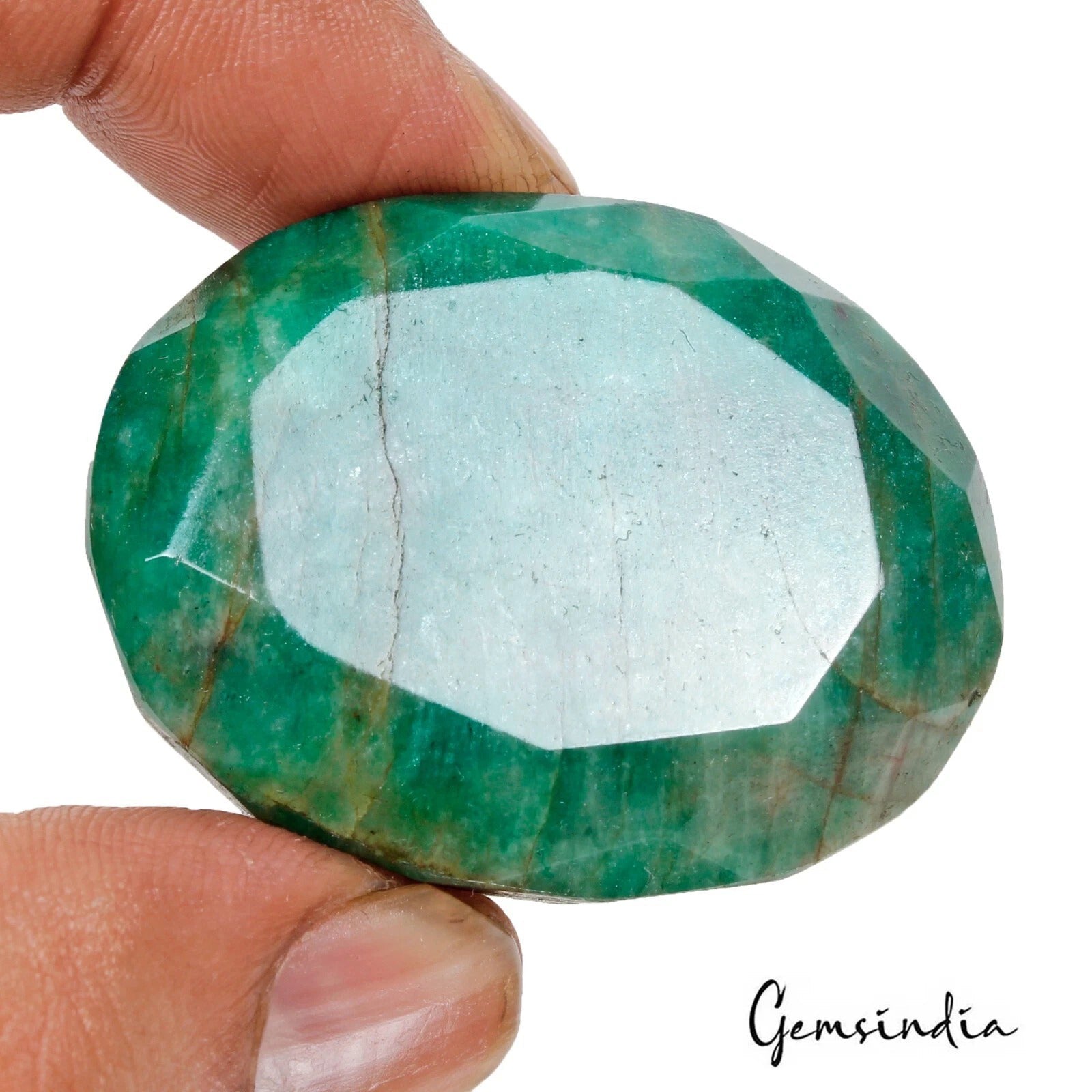 265.00 Ct Natural Blue Green Zambian Emerald Oval Cut Certified Loose Gemstone