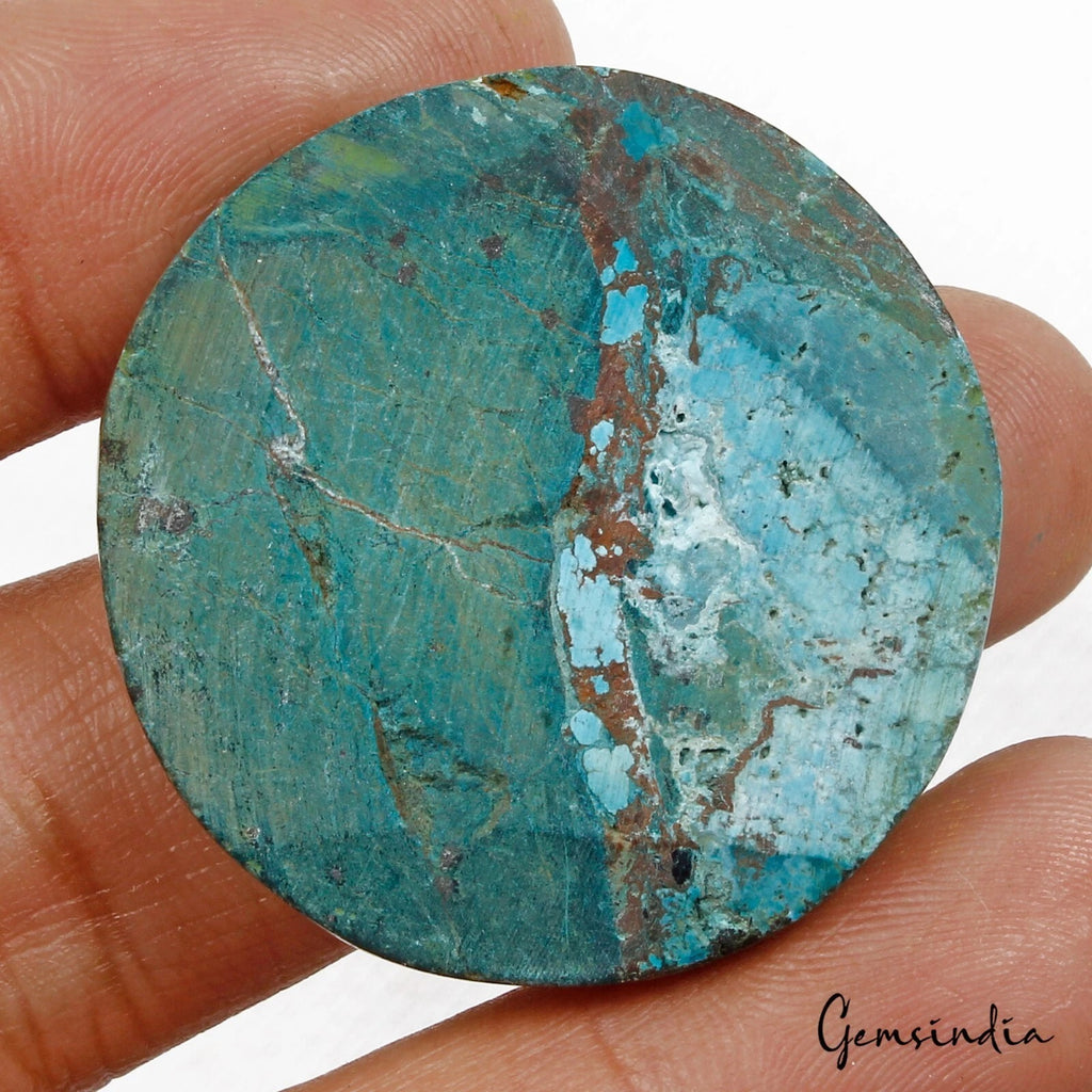 Turquoise Cabochon, Color Enhanced, Bi Color — 36x8mm, 89.50 Ct