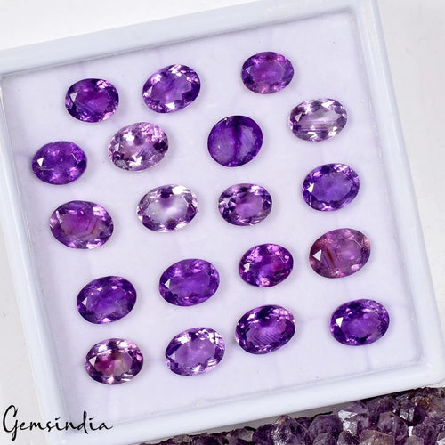Amethyst Lot, Loose Gemstone, Purple — 19 Pieces, 11mm to 14mm, 102.80 Ct, Brazil