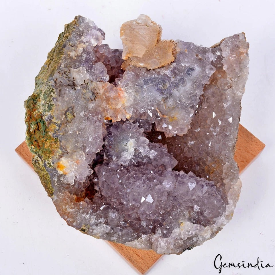Amethyst Crystal Cluster, Untreated, Purple — 6x5.6x3 Inches, 1.35 Kg (6750 Ct), Uruguay