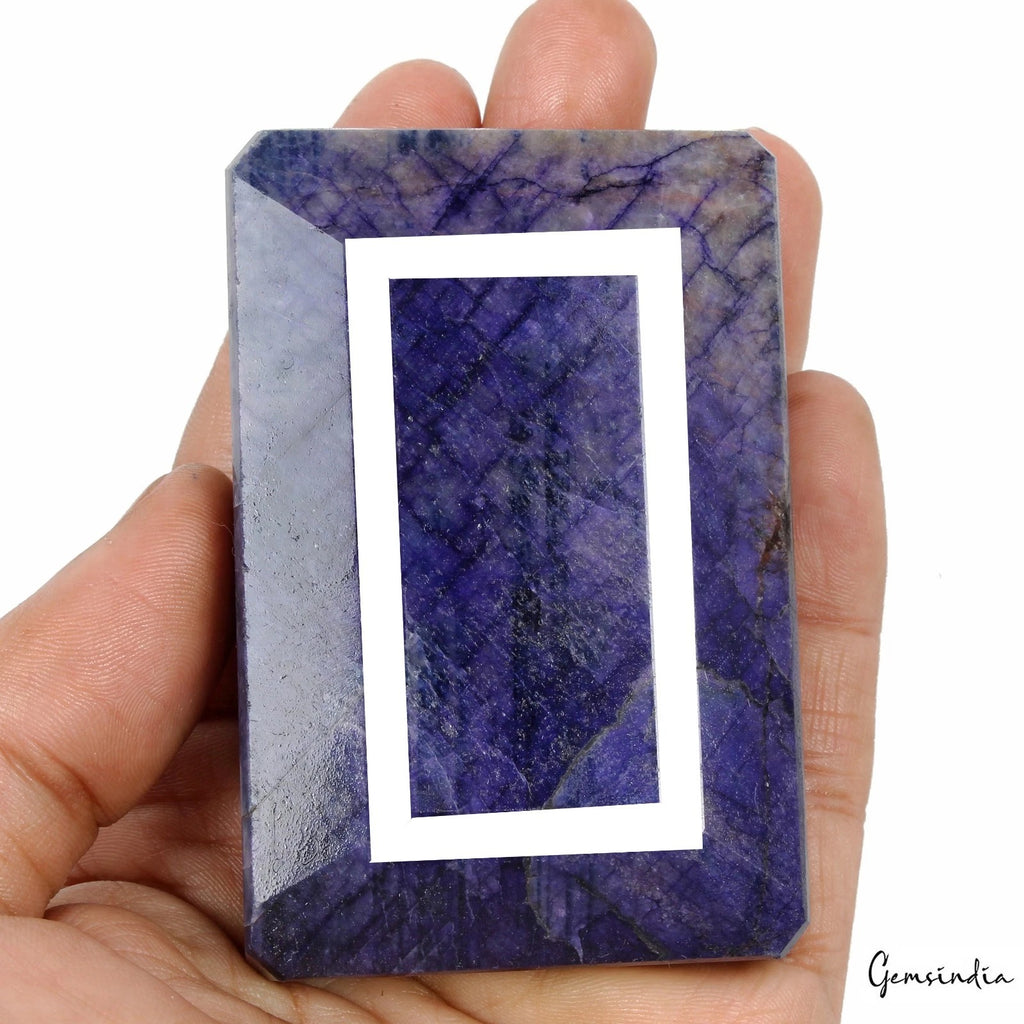 Blue Sapphire Loose Gemstone, Color Enhanced, Blue — 81x53x27mm, 1850 Ct, Madagascar