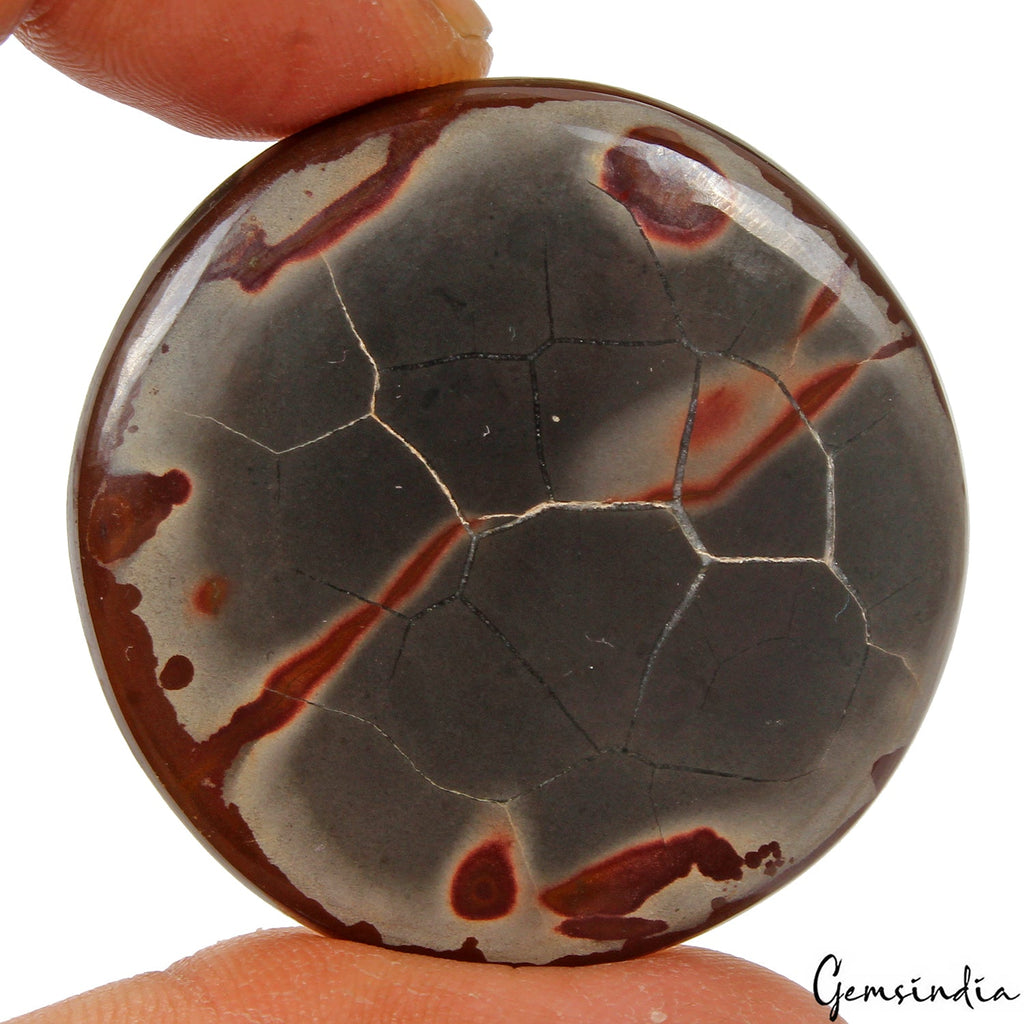 95.60 Cts Natural Untreated Bi Color Septarian Round Can Loose Gems For Pendant