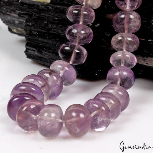 Amethyst Beaded Strand, Untreated, Purple — 12mm to 17mm, 630 Ct, Madagascar