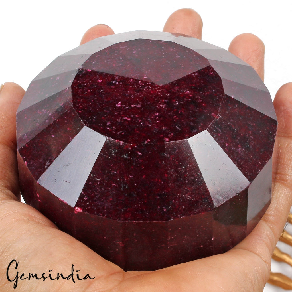 Large Natural Dark Red Ruby 4020 Ct Round Ruby Huge Loose Earth Mined Gemstone