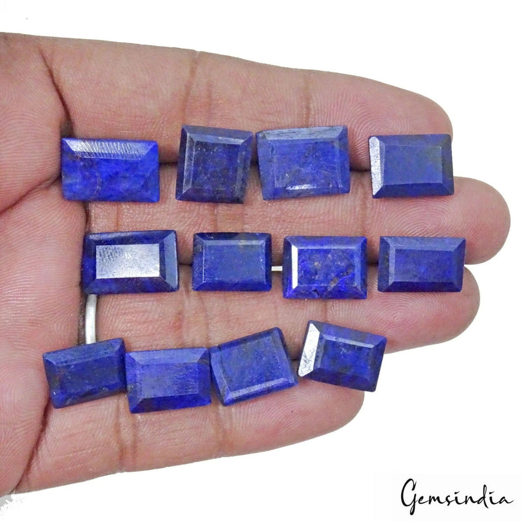 134.20 Ct Natural Blue Sapphire Baguette Cut Loose Gemstone Lot 12Pc For Jewelry