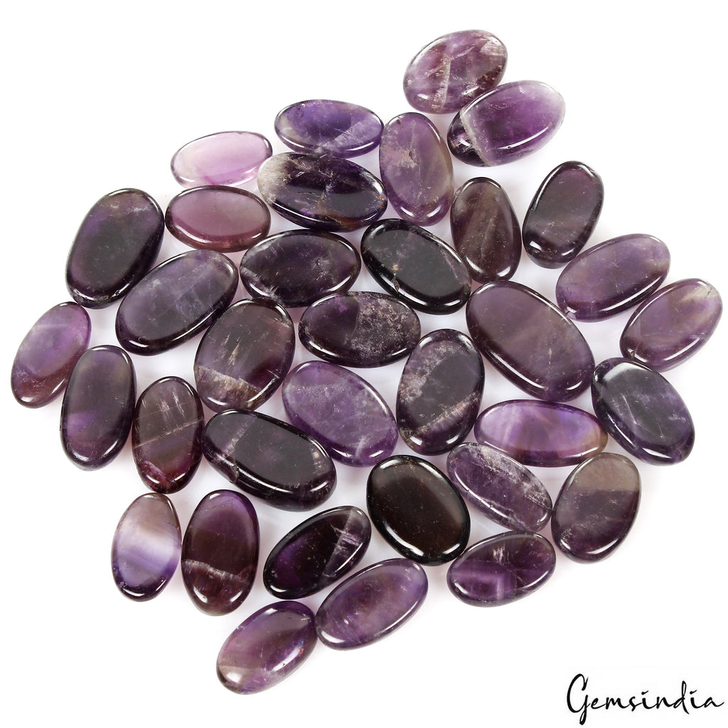 500 Ct Natural Purple Amethyst Loose Oval Cabochon Untreated Gemstones~18-25mm