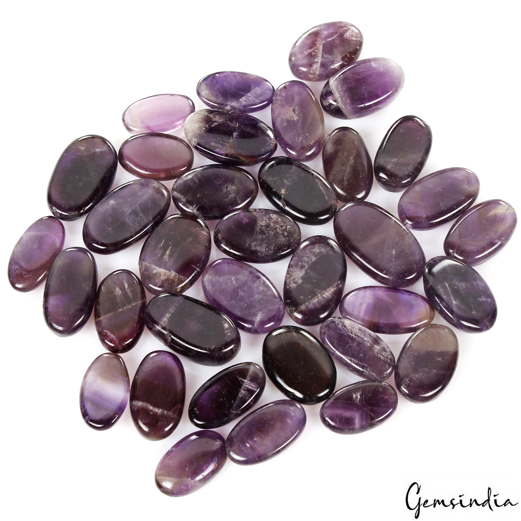 500 Ct Natural Purple Amethyst Loose Oval Cabochon Untreated Gemstones~18-25mm