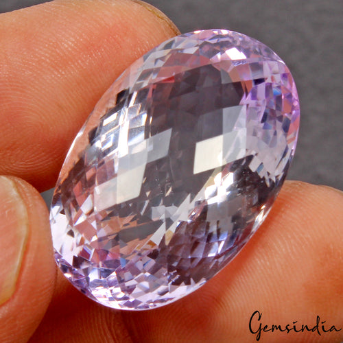 Amethyst Loose Gemstone, Untreated, Purple — 28 x 18 x 14mm, 43.40 Ct, Brazil