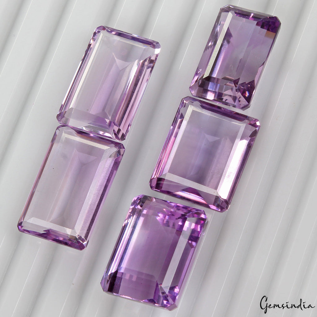 Certified 146.60 Ct Natural Rich Purple Amethyst Octagon Cut Top Grade Gemstones