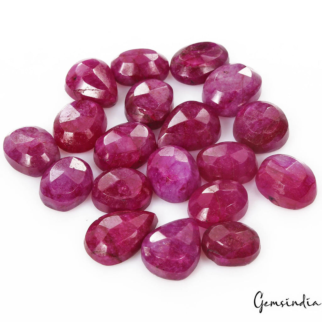 175.80 Cts/19 Pcs Natural USA Red Bixbite Beryl Mixed Cut Loose Gems For Jewelry