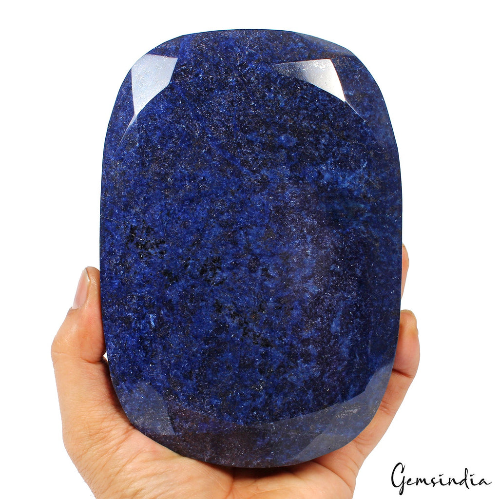 2.7 kg Large Natural Blue Sapphire Oval Cut Huge Polished Decorative Specimen