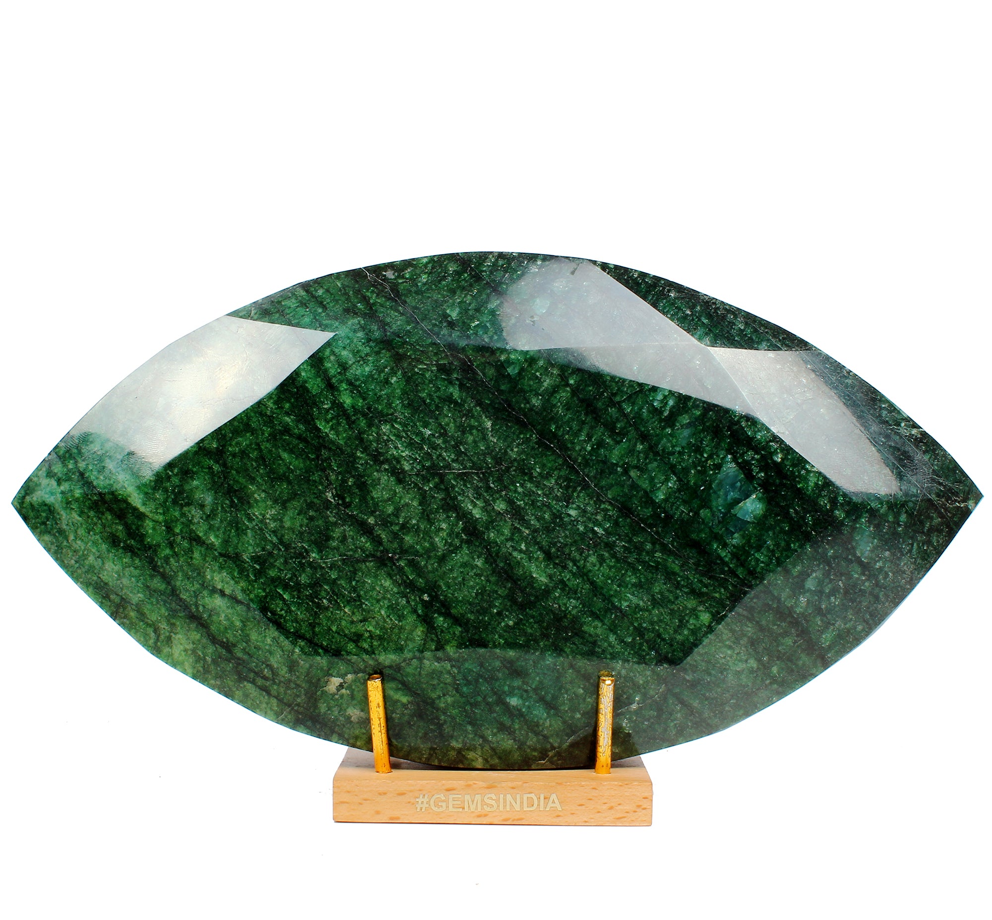 Emerald Loose Gemstone, Marquise cut, Color Enhanced — 9.6x5.2x3 Inch, 12500 Ct (2.5 Kg), Brazil